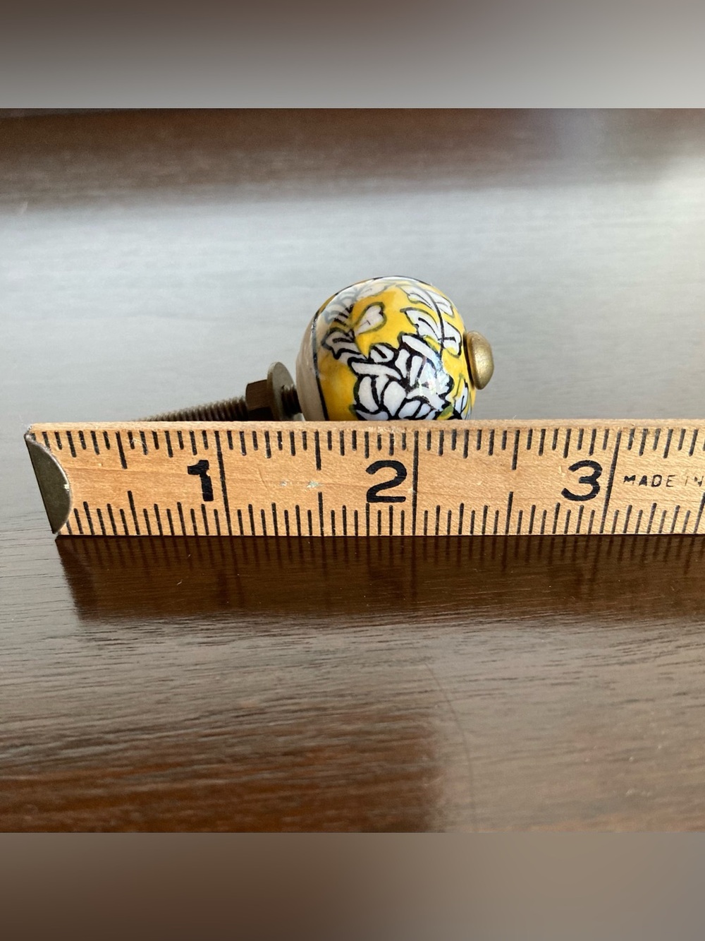 Decorative Ceramic Knobs in Yellow, White & Black Floral Pattern Set of 8 (NWOT) - Picture 10 of 10